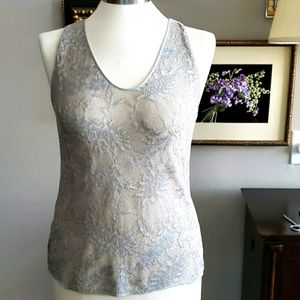 Giorgio Armani Gray Lace Top